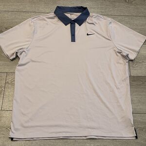 Nike Dri-FIT Tour Golf Polo Platinum Violet Mens XXL Athletic Preppy Casual New